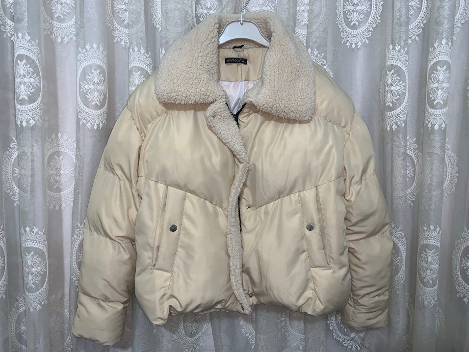 Bej Kürklü Kadın Kışlık Mont - Görsel 3