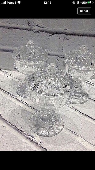 Cam Mini Kristal görünüm Şekerlik