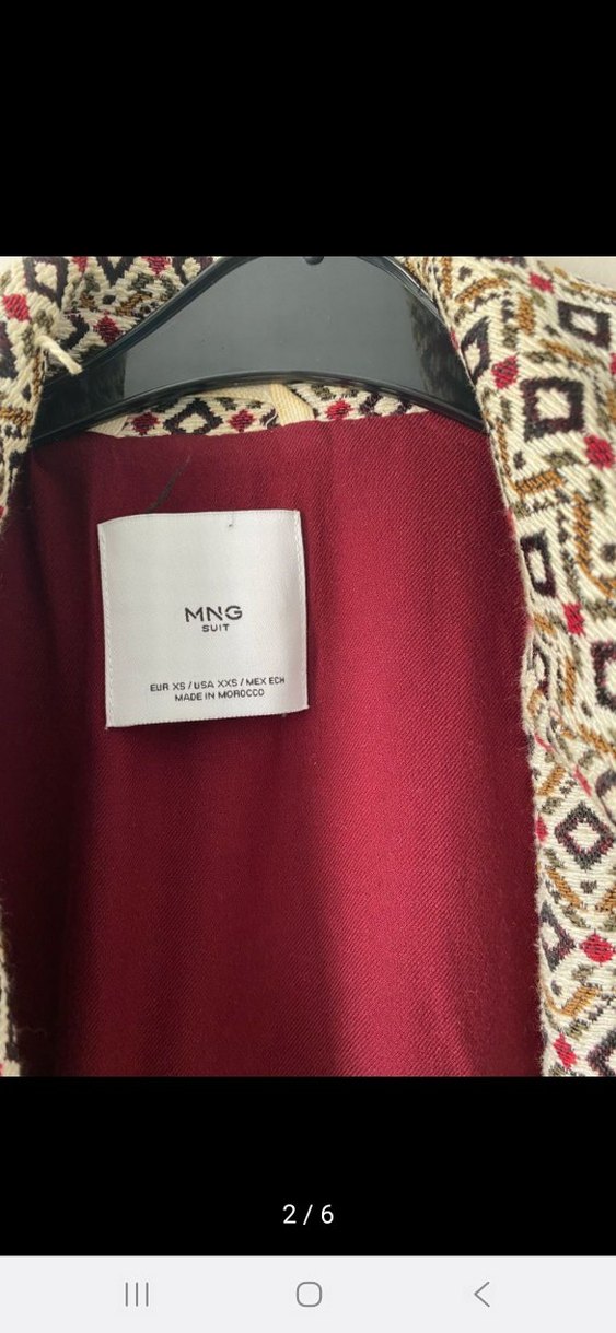 Desenli Midi Kadın Kaban - Görsel 2