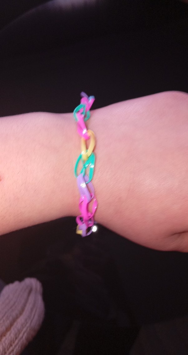 Pastel Renkli Zincir Detaylı Kadın Bileklik - Görsel 2