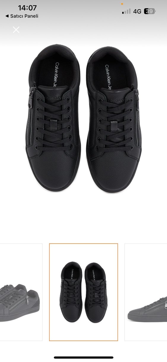 Calvin Klein Siyah Fermuarlı Erkek Spor Ayakkabı - Görsel 2