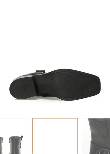 Nine West Klasik Siyah Hakiki Deri Tokalı Biker Bot Sıfır Kutulu - Görsel 5