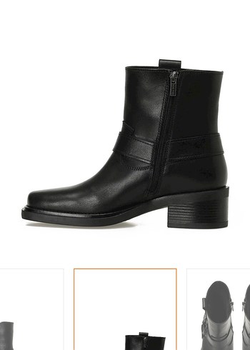 Nine West Klasik Siyah Hakiki Deri Tokalı Biker Bot Sıfır Kutulu - Görsel 2