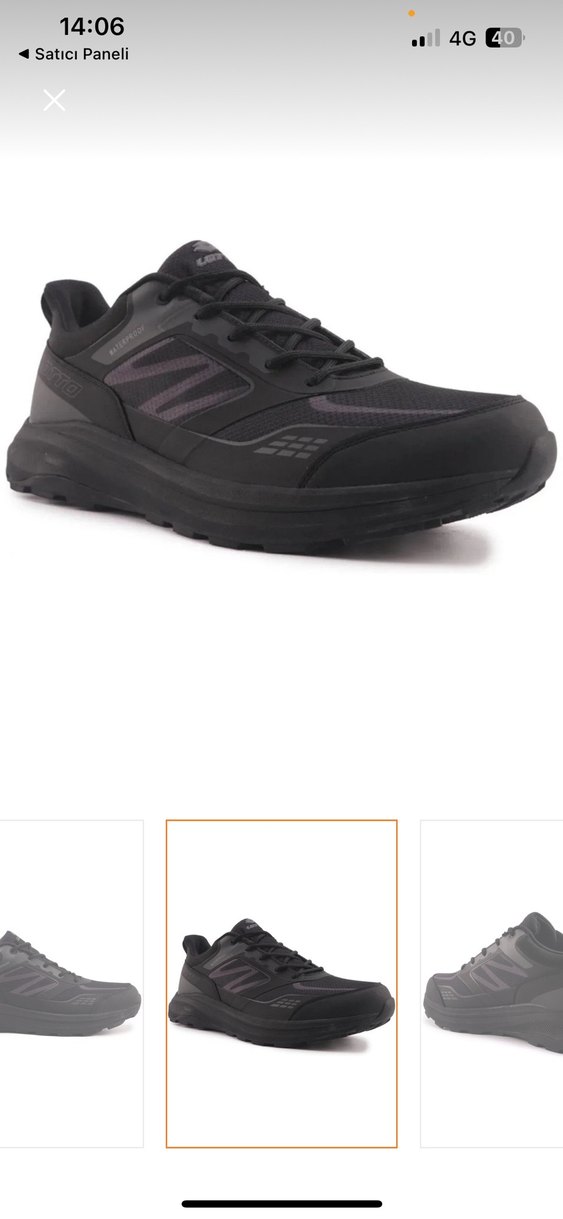 Lotto Paulo Siyah Erkek Spor Ayakkabısı Bağcıklı - Görsel 2