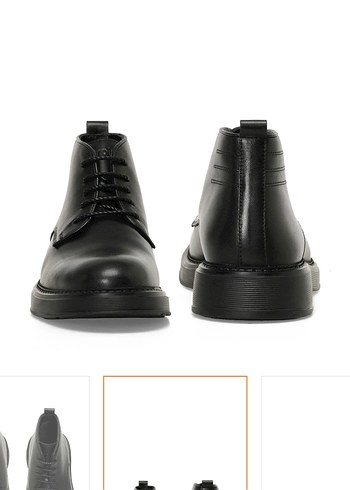 İnci Rons Siyah Deri Erkek Bot - Görsel 5