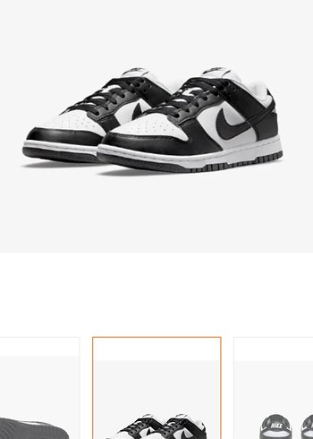 Nike Dunk Low Siyah Beyaz Kadın Spor Ayakkabı - Görsel 3