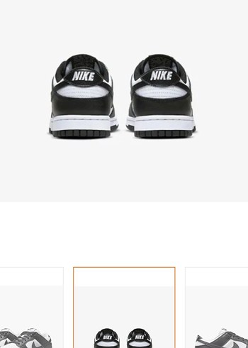 Nike Dunk Low Siyah Beyaz Kadın Spor Ayakkabı - Görsel 4