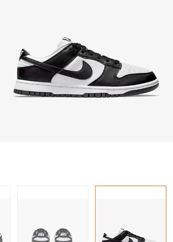 Nike Dunk Low Siyah Beyaz Kadın Spor Ayakkabı - Görsel 5