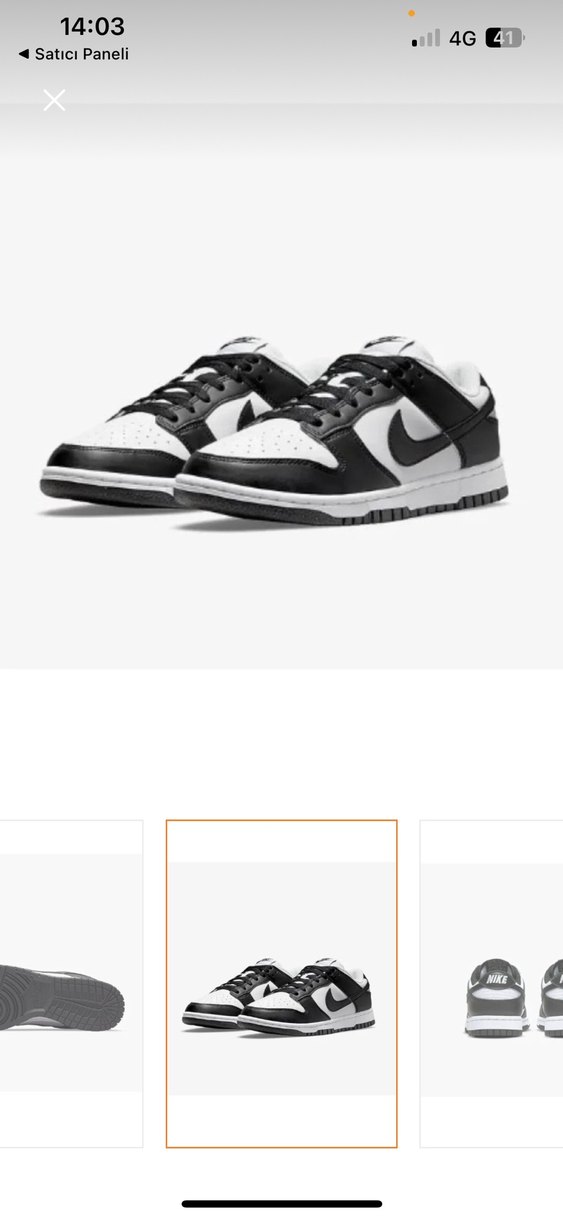 Nike Dunk Low Siyah Beyaz Kadın Spor Ayakkabı - Görsel 3