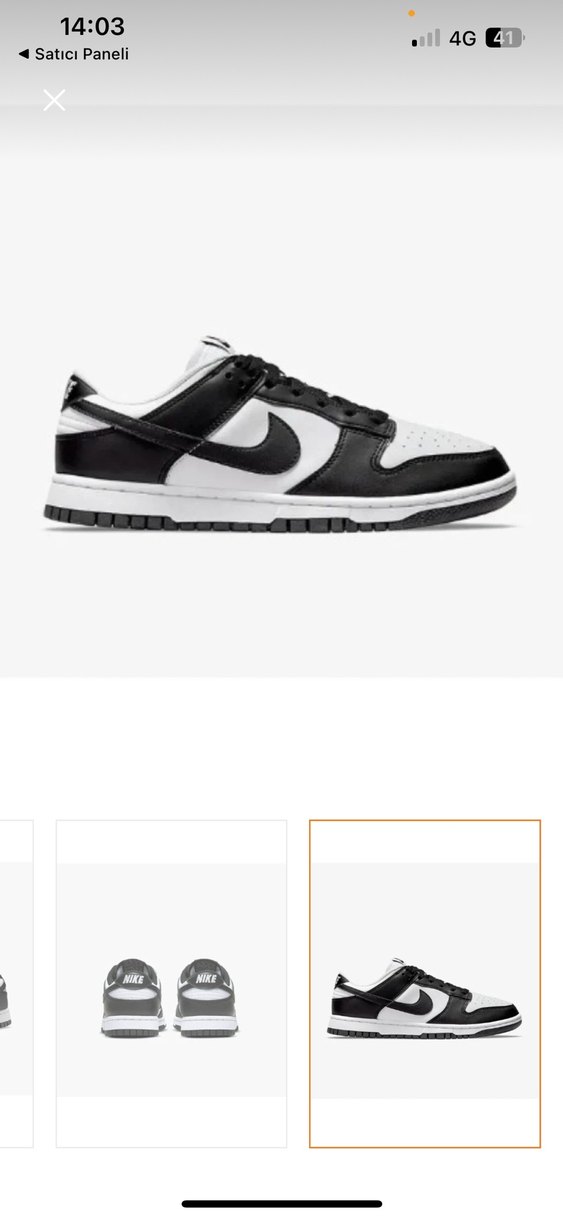 Nike Dunk Low Siyah Beyaz Kadın Spor Ayakkabı - Görsel 5