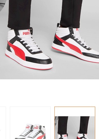 Puma Kırmızı Baskılı Spor Ayakkabı Velcro Detaylı Sıfır Kutulu - Görsel 7