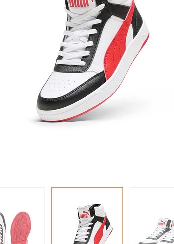 Puma Kırmızı Baskılı Spor Ayakkabı Velcro Detaylı Sıfır Kutulu - Görsel 5