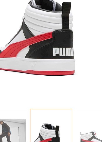 Puma Kırmızı Baskılı Spor Ayakkabı Velcro Detaylı Sıfır Kutulu - Görsel 2