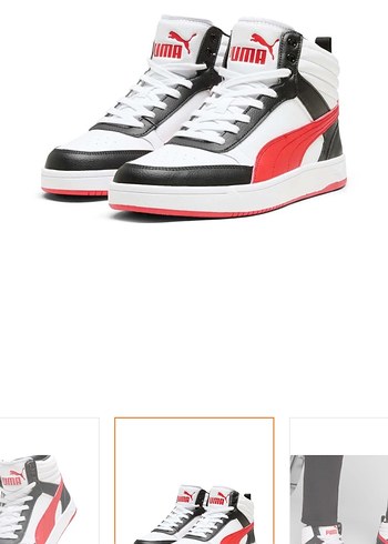 Puma Kırmızı Baskılı Spor Ayakkabı Velcro Detaylı Sıfır Kutulu - Görsel 6