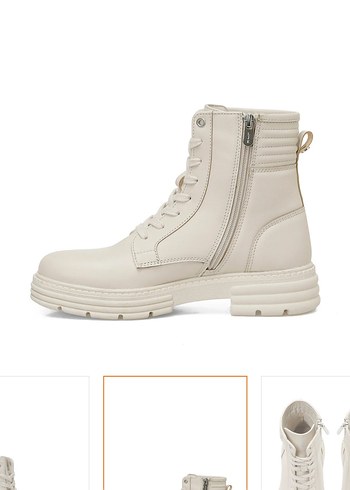 Lumberjack Kadın Beyaz Deri Platform Topuklu Bot - Görsel 3