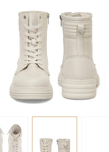 Lumberjack Kadın Beyaz Deri Platform Topuklu Bot - Görsel 5