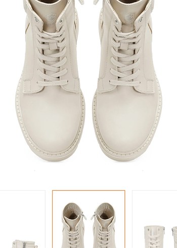 Lumberjack Kadın Beyaz Deri Platform Topuklu Bot - Görsel 4