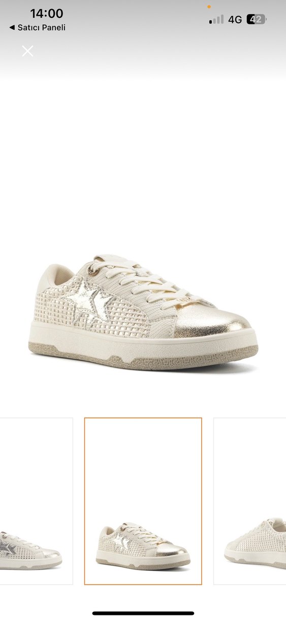 Nine West Gri Yılan Desenli Bağcıklı Kadın Spor Ayakkabı - Görsel 2