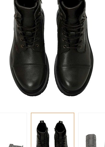 Lumberjack Jack Erkek Siyah Deri Biker Postal - Görsel 4