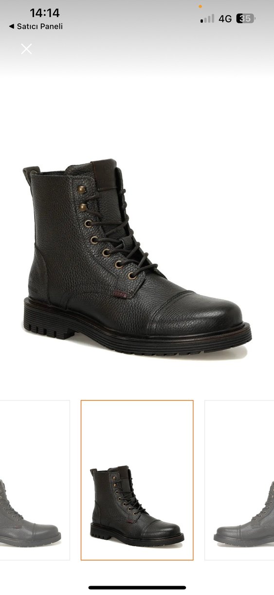 Lumberjack Jack Erkek Siyah Deri Biker Postal - Görsel 2