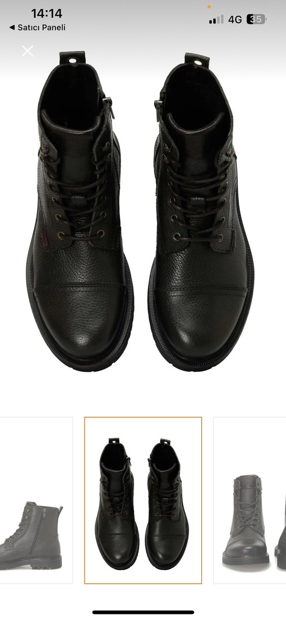 Lumberjack Jack Erkek Siyah Deri Biker Postal - Görsel 4