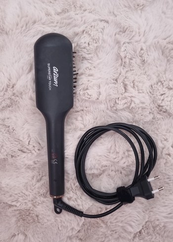 Siyah Gri Elektrikli Saç Düzleştirici Tarak - Görsel 2