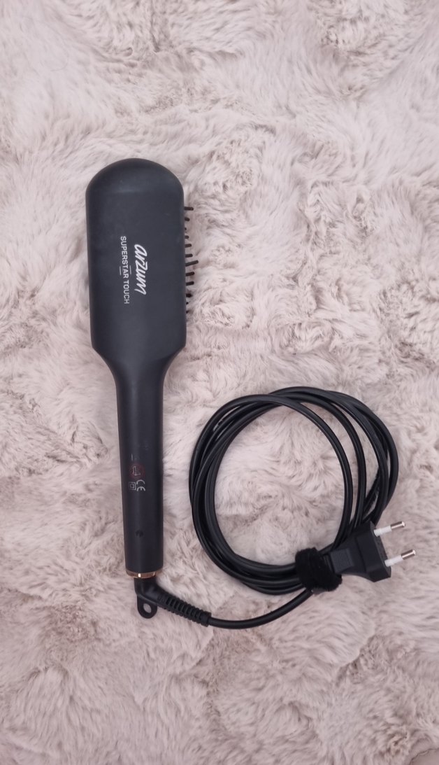 Siyah Gri Elektrikli Saç Düzleştirici Tarak - Görsel 2