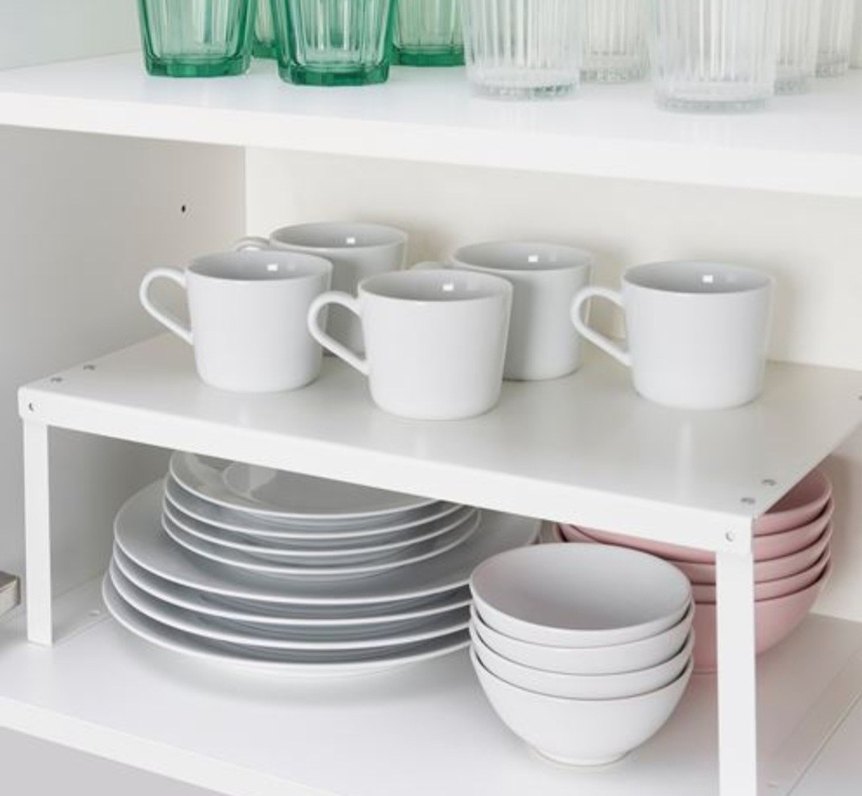 IKEA VARIERA Beyaz Metal Dolap Düzenleyici Raf - Görsel 2