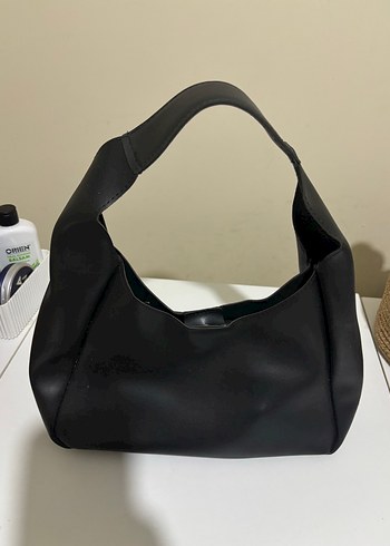 Siyah Minimalist Deri Kadın Çanta - Görsel 2