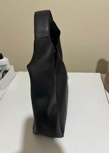 Siyah Minimalist Deri Kadın Çanta - Görsel 3