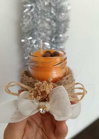 Bej Parfüm Şişesi Çiçek Detaylı - Görsel 2