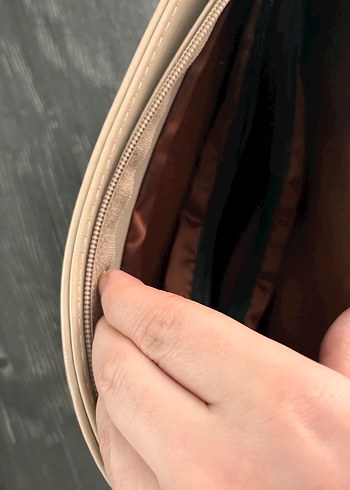 Bej Deri Kadın Çanta - Görsel 6