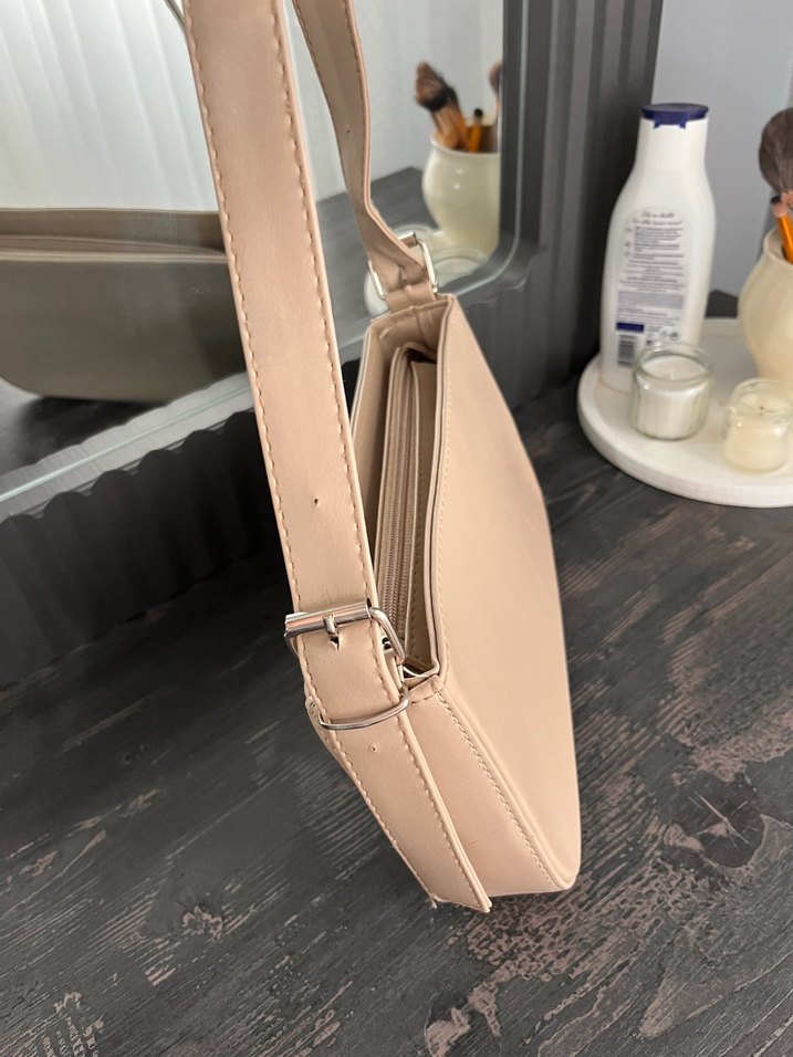 Bej Deri Kadın Çanta - Görsel 3