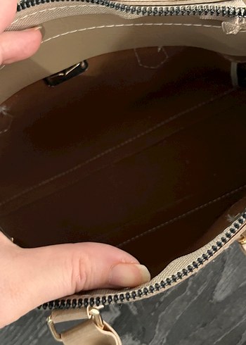 Bej Deri Tokalı Kadın Çanta - Görsel 5