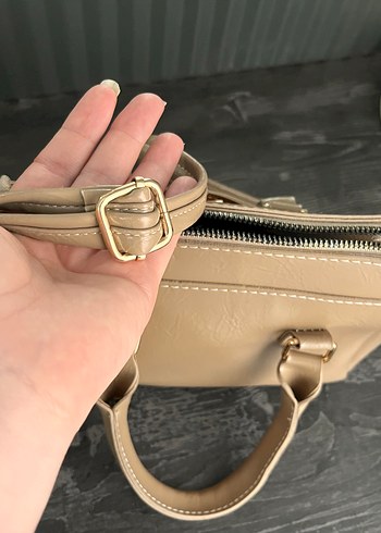 Bej Deri Tokalı Kadın Çanta - Görsel 7