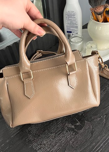 Bej Deri Tokalı Kadın Çanta - Görsel 3