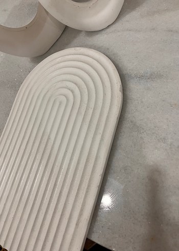 Beyaz Modern Dekoratif Vazo Seti - Görsel 3