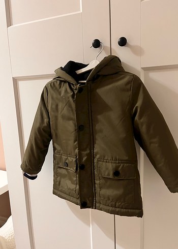 Erkek Çocuk haki Düğmeli Mont - Görsel 2