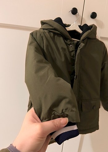 Erkek Çocuk haki Düğmeli Mont - Görsel 4