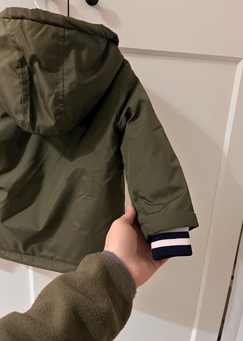 Erkek Çocuk haki Düğmeli Mont - Görsel 5