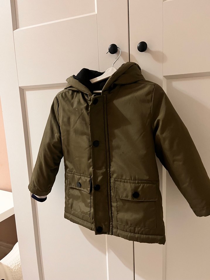 Erkek Çocuk haki Düğmeli Mont - Görsel 2