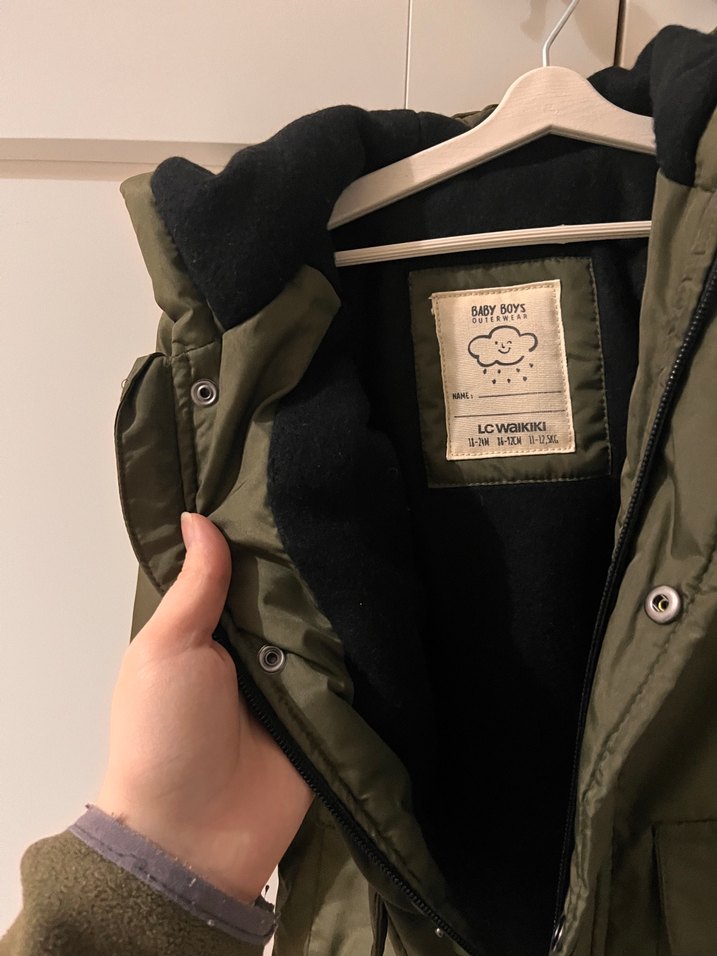 Erkek Çocuk haki Düğmeli Mont - Görsel 3