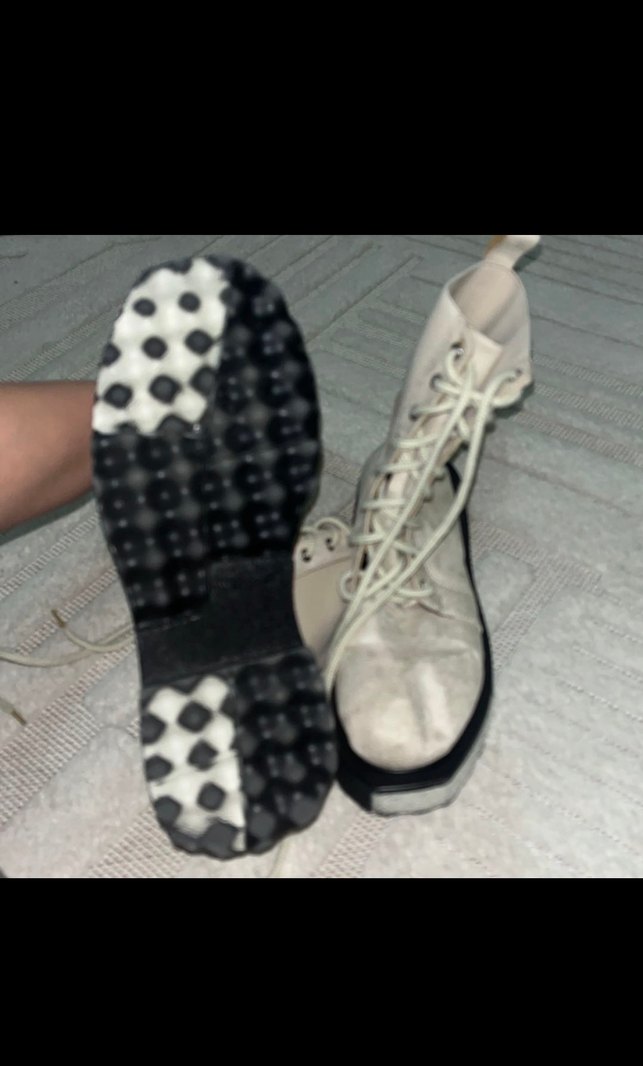 Gri Platform Topuklu Kadın Botları - Görsel 3