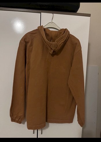 Kapüşonlu Kahverengi Kadın Süet Ceket - Görsel 3