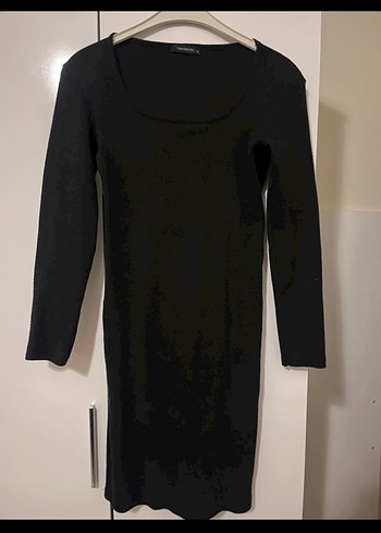 Siyah Kadın Uzun Kollu Triko Elbise - Görsel 3