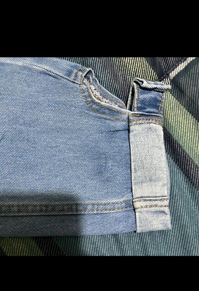 Rahat Kesim, Yırtık Detaylı Mavi Denim Pantolon - Görsel 3