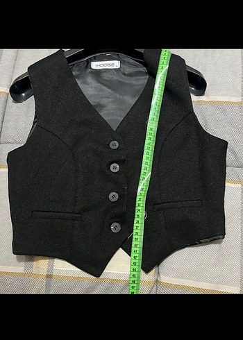 Siyah Düğmeli Kadın Yelek - Görsel 5