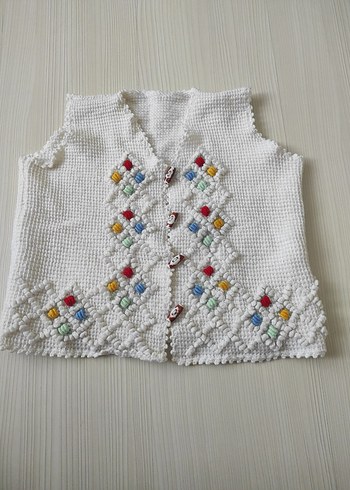 Kız Çocuk Triko Yelek - Görsel 3