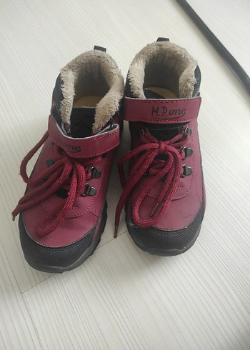 Kız Çocuk Kırmızı Velcro Detaylı Bot