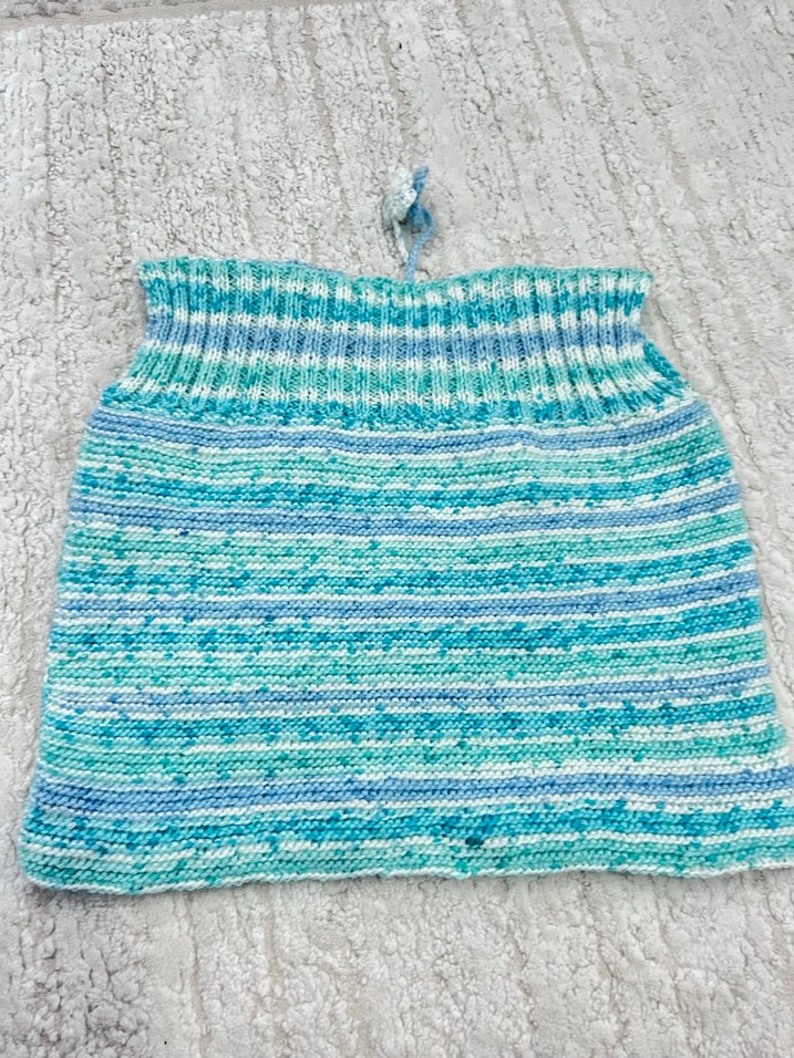 Mavi Örgü Desenli Çocuk Yelek - Görsel 3